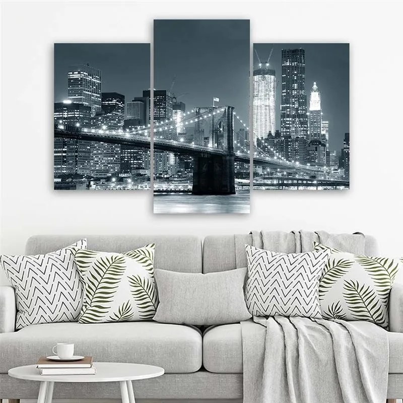 Gario Vászonkép New York éjszaka - 3 részes Méret: 120 x 80 cm