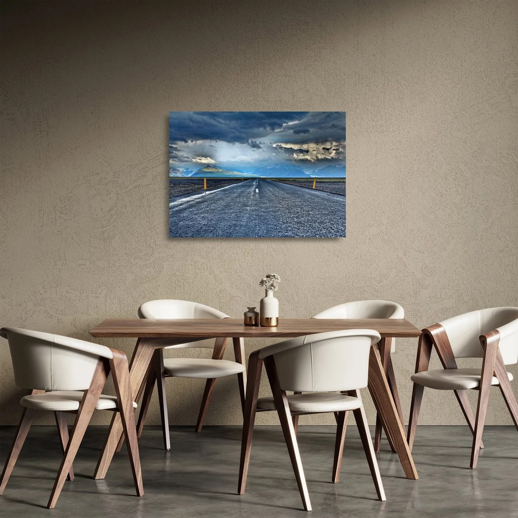 Kép egy viharról az úton (üvegen) (70x50 cm)