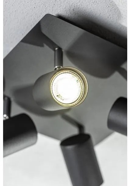 Lámpa Mennyezeti lámpatest VENETO, IP20, max. 20W, 4 x GU10, kör/négyzet, fekete