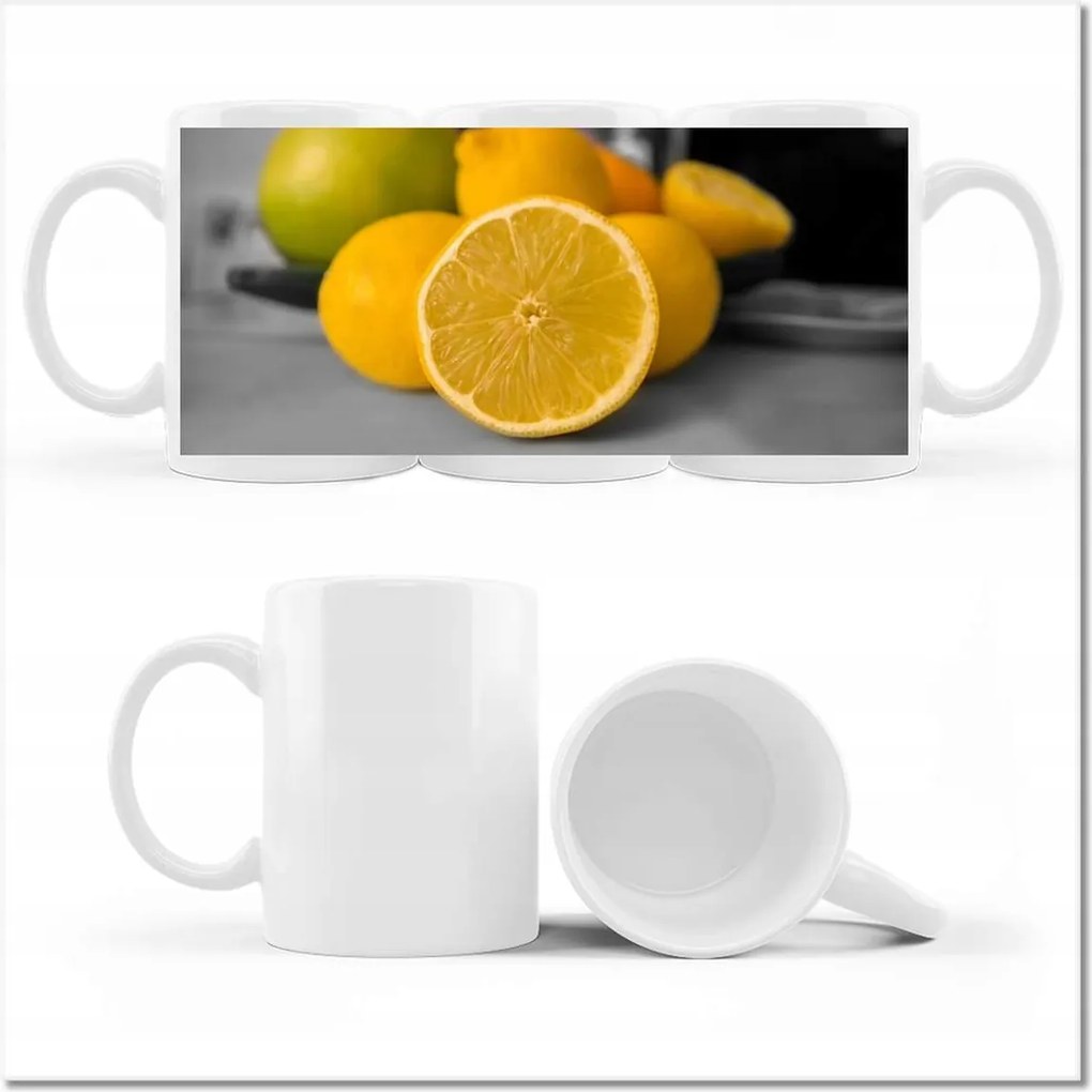 Citrom mintás bögre