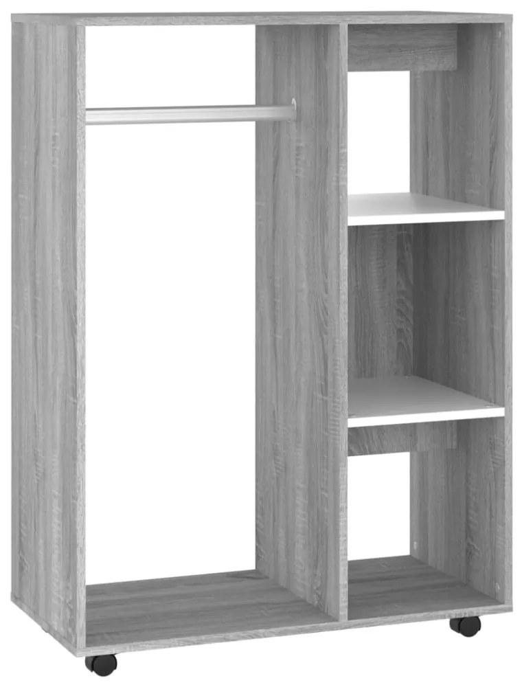 vidaXL szürke sonoma színű szerelt fa ruhásszekrény 80 x 40 x 110 cm