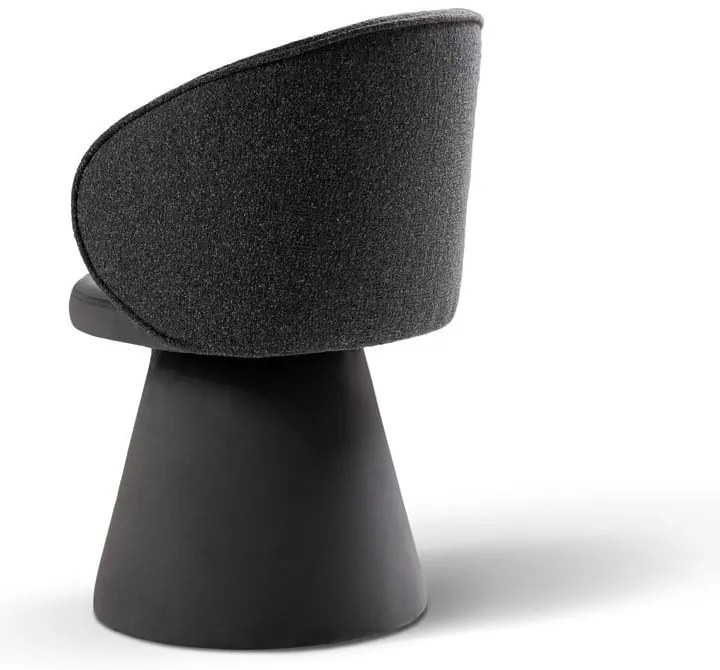 Sötétszürke bársony fotel Inez – Micadoni