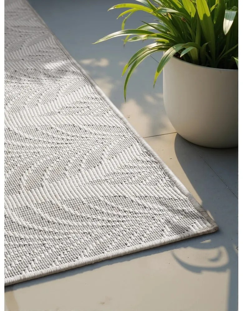 Szürke-elefántcsont színű kültéri-beltéri szőnyeg 200x290 cm Duet Liora – NORTHRUGS