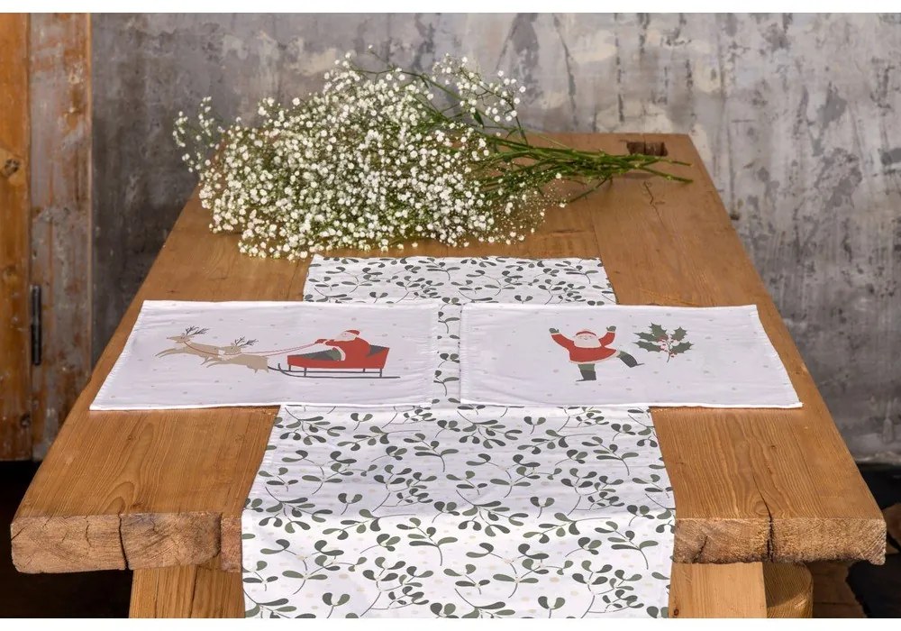 Textil tányéralátét szett karácsonyi mintával, 2 db-os 35x47 cm Happy Santa – Butter Kings