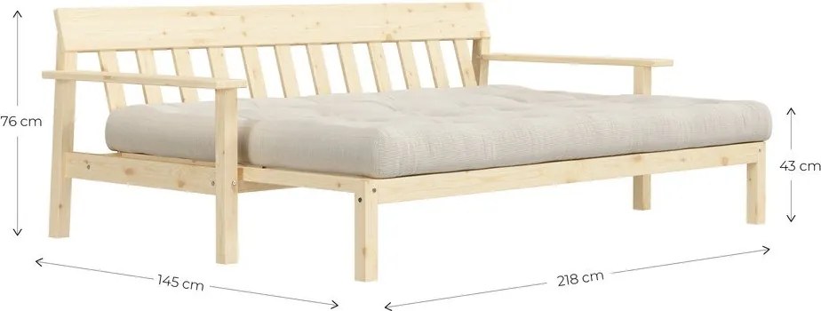 Mustársárga kinyitható kanapé 190 cm Unwind – Karup Design