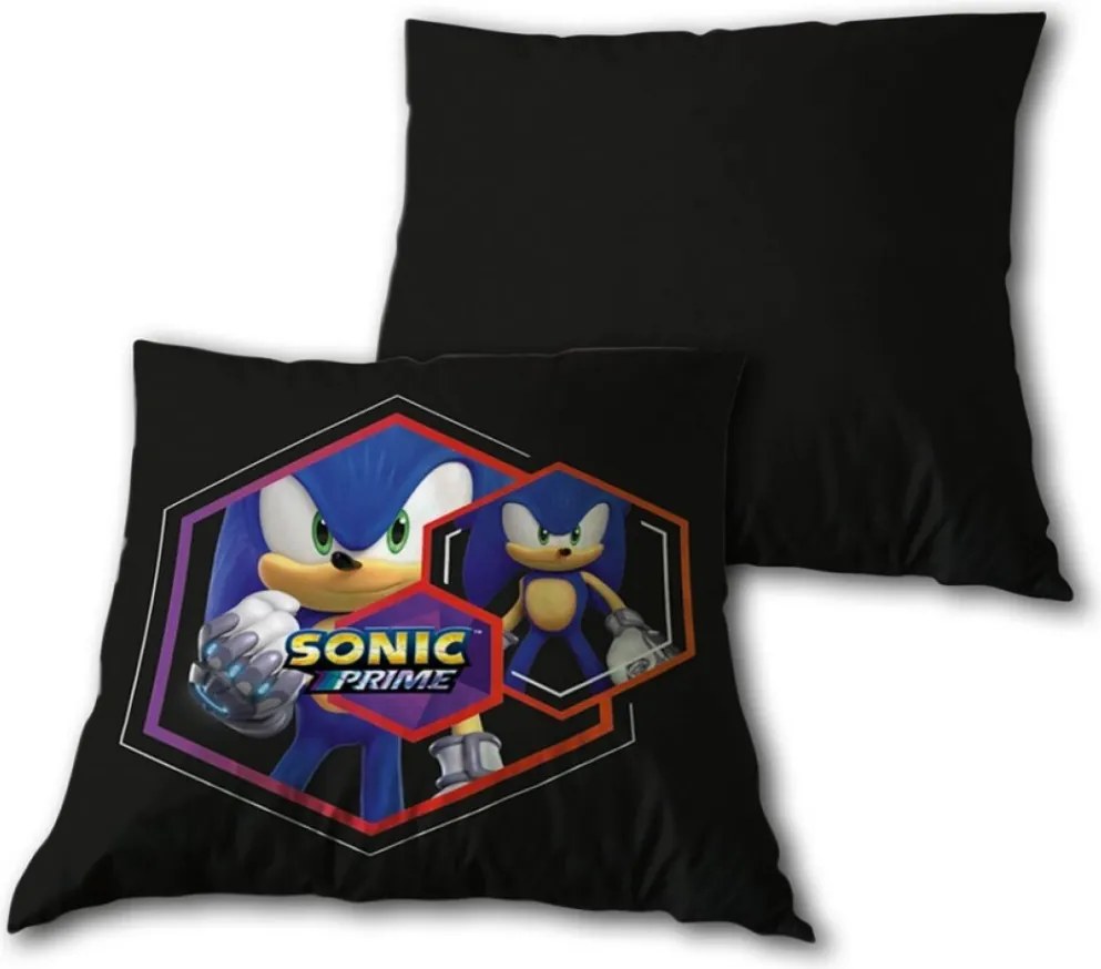 Sonic a sündisznó Prime párna, díszpárna levehető huzattal 35x35 cm Velúr