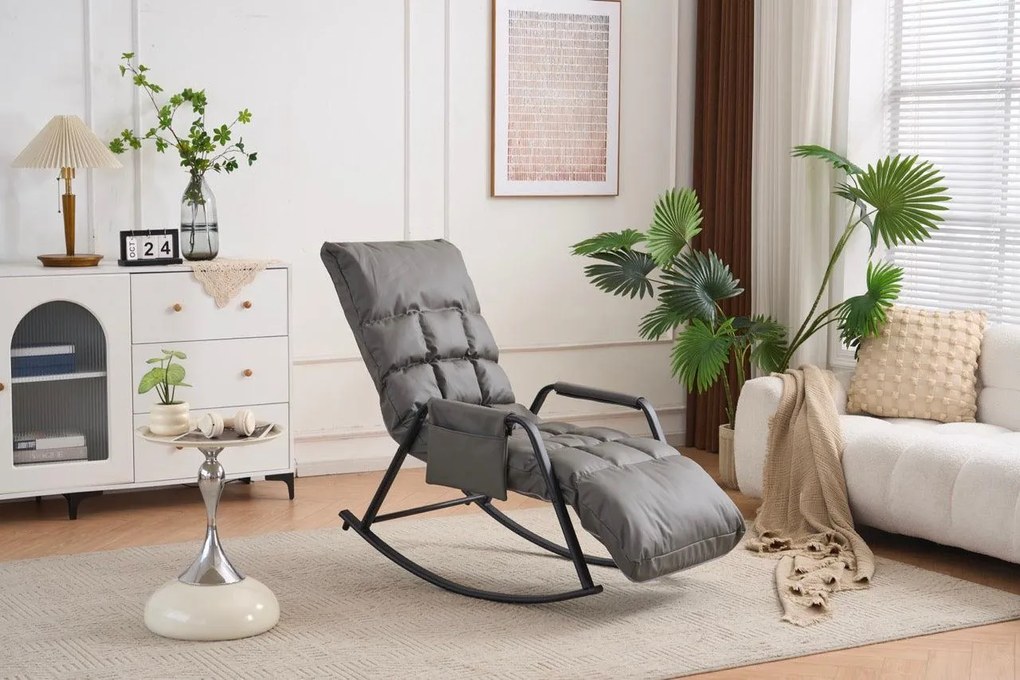 Hintaszék 5 fokozatban állítható,párnázott kivitelben, szürke