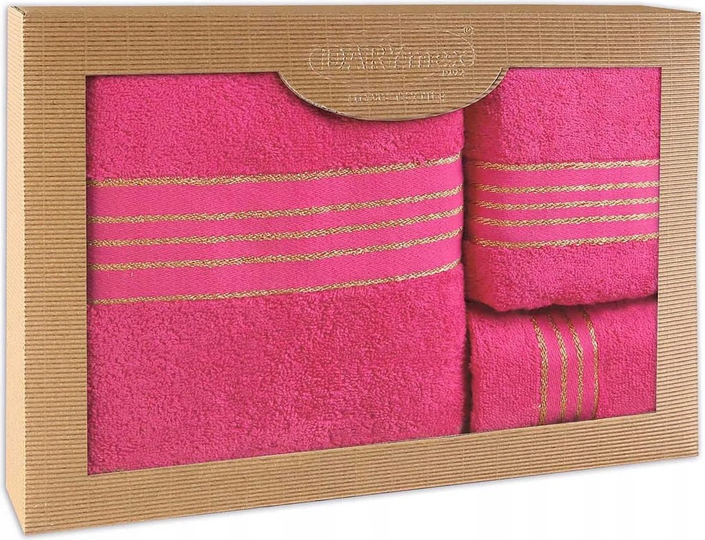 Törölköző D Pamut 100% Tiwano Fukszia (p) 30x50+50x90+70x140 kpl.