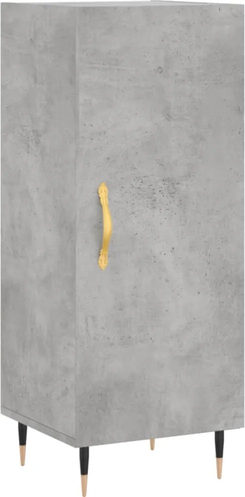 vidaXL betonszürke szerelt fa tálalószekrény 34,5 x 34 x 90 cm