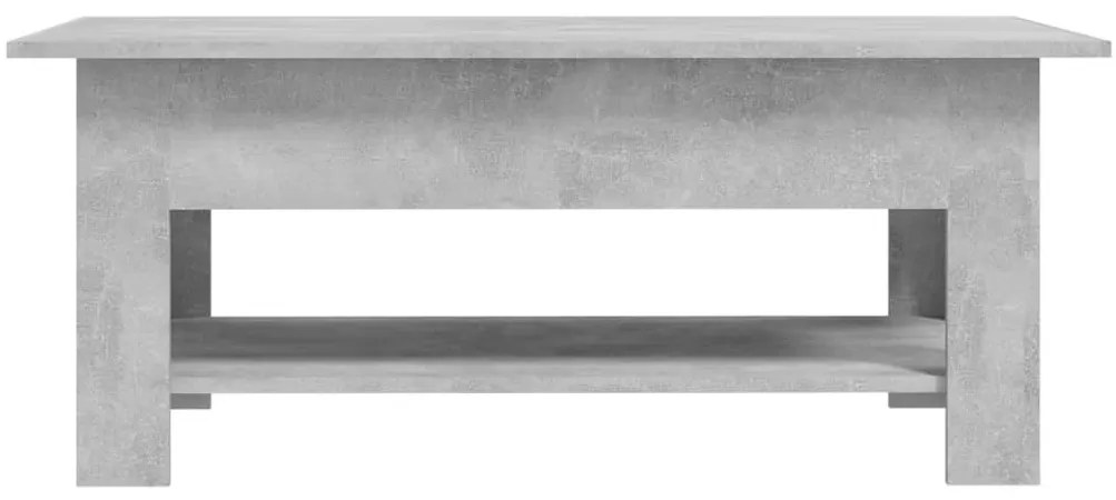Betonszürke szerelt fa dohányzóasztal 102 x 55 x 42 cm