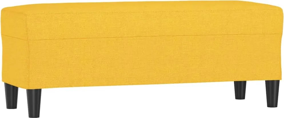 vidaXL világossárga szövet pad 100 x 35 x 41 cm