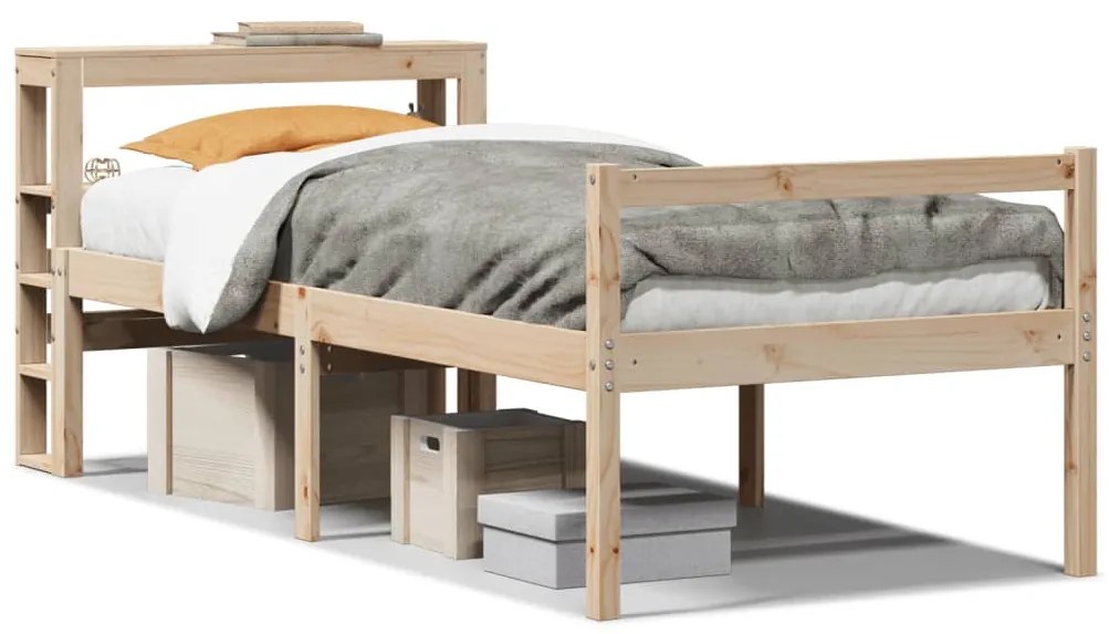 tömör fenyőfa ágy időseknek fejtámlával 100 x 200 cm