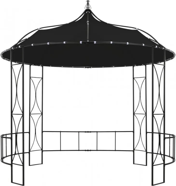 Antracitszürke kerek pavilon 300 x 290 cm