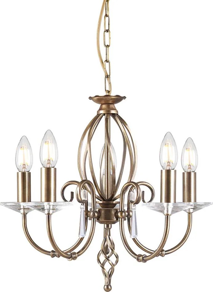 Elstead Lighting AEGEAN AG5-AGED-BRASS Csillár 5x60W/E14
