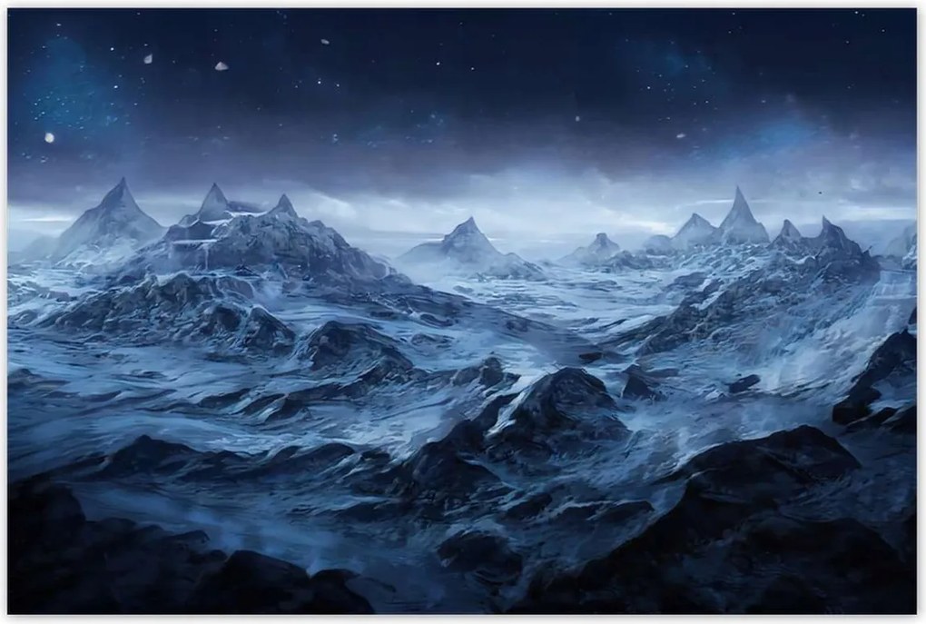 Poszterek 120x80 A Hold megvilágítja a csúcsokat