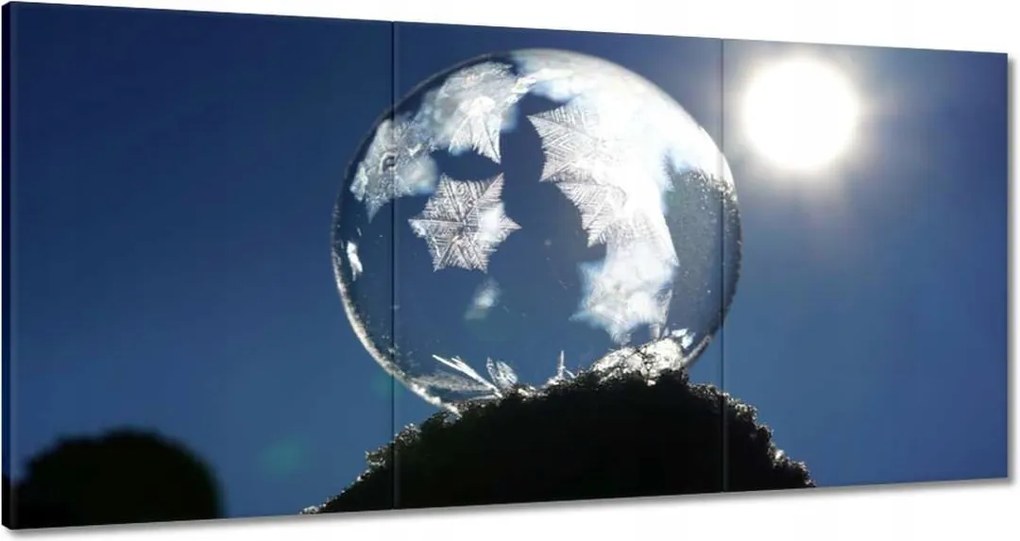 Vászonkép 180x90 Fagyasztott gömb Karácsony
