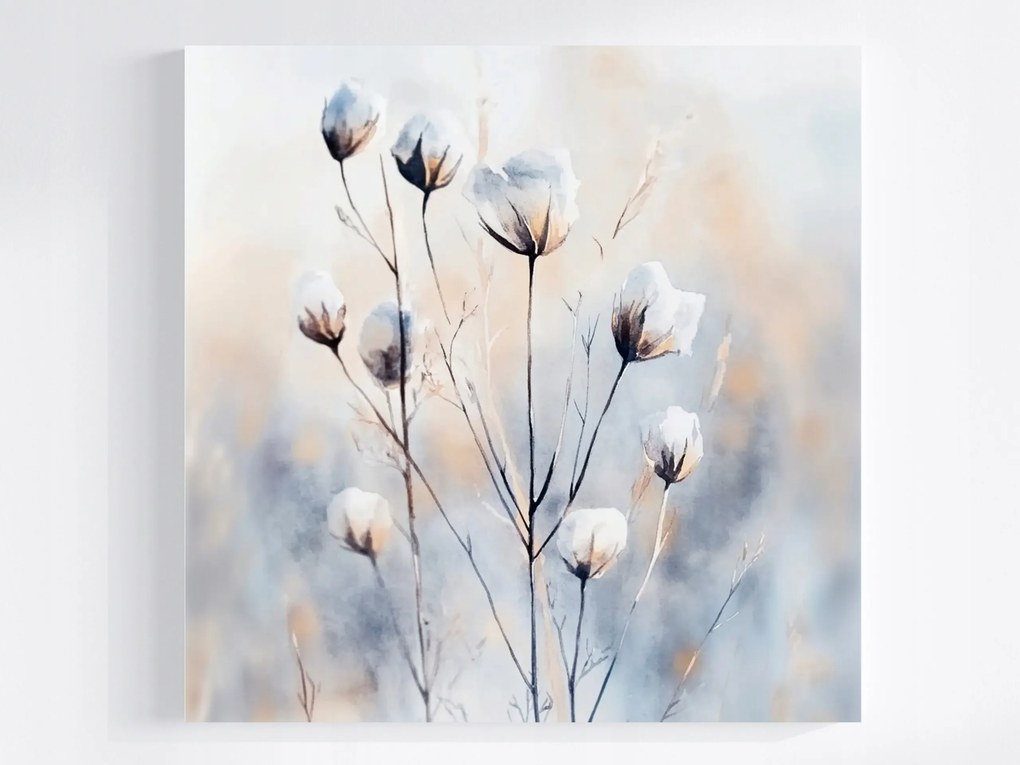 Vászonkép Canvas Akvarell Természet Rét Virágok Pamut Boho 40x40