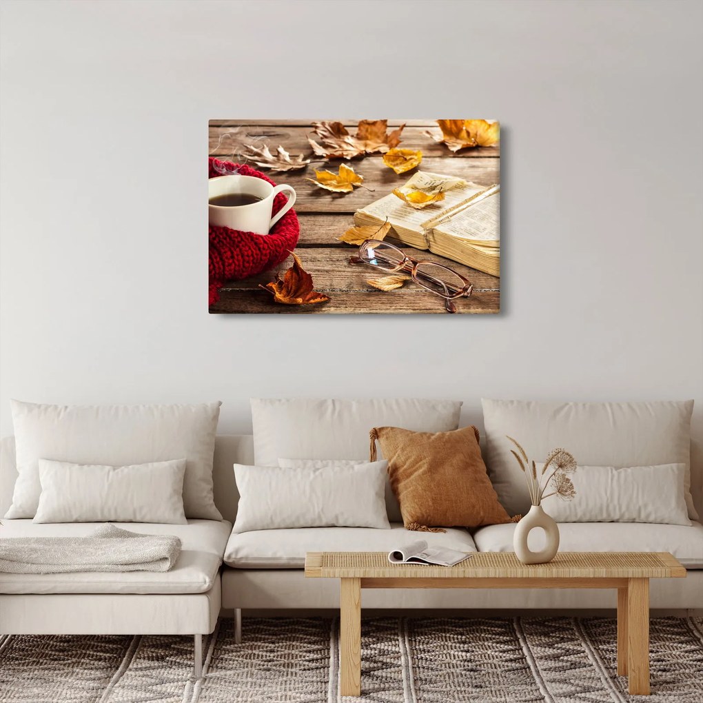 Kép - Őszi csésze tea (90x60 cm)