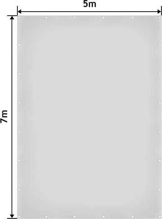 JAGO Ponyva 650 g/m² alumínium háló 5 x 7 m fehér