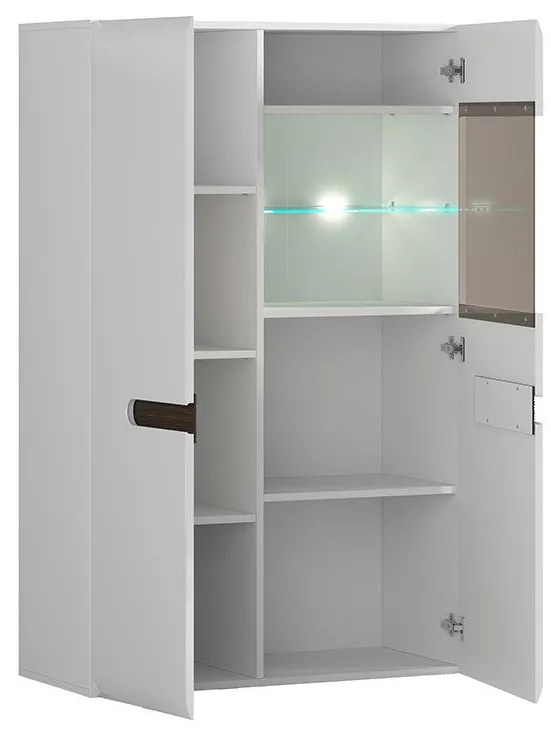 Vitrin Azteca Trio SFK1W1D/14/9 (Fehér + Fényes fehér). 1004831
