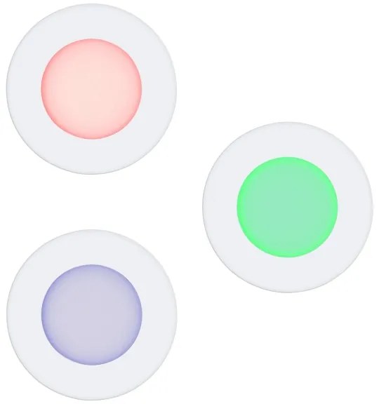 Eglo 32881 - 3 darabos RGB LED szett, dimmelhető beépíthető mennyezeti lámpatest FUEVA-C, 1xLED/3W/230V