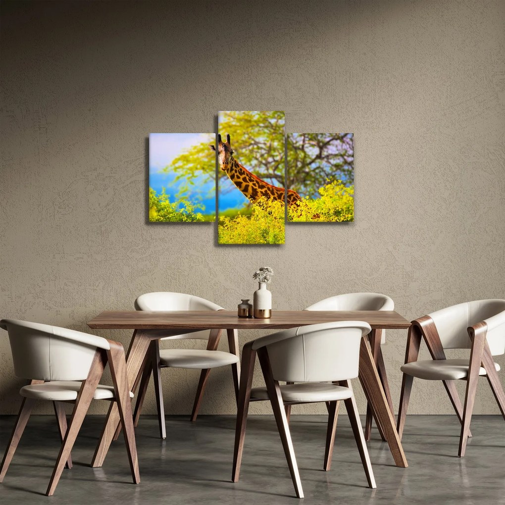 Egy kép egy zsiráfról Afrikában (90x60 cm)