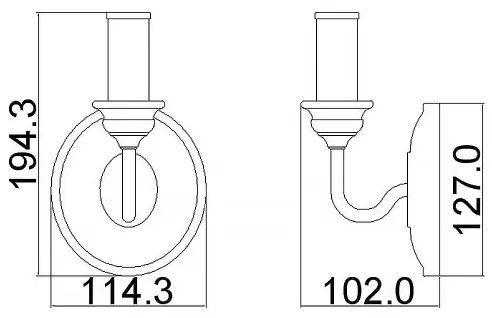 Feiss FE-HARTSVILLE1 - HARTSVILLE fali lámpa 1xE14/40W/230V bézs/barna