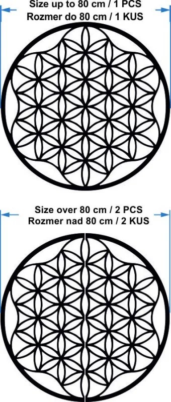 Mandala festmény a falon rétegelt lemezből, maximum 120 cm-ig