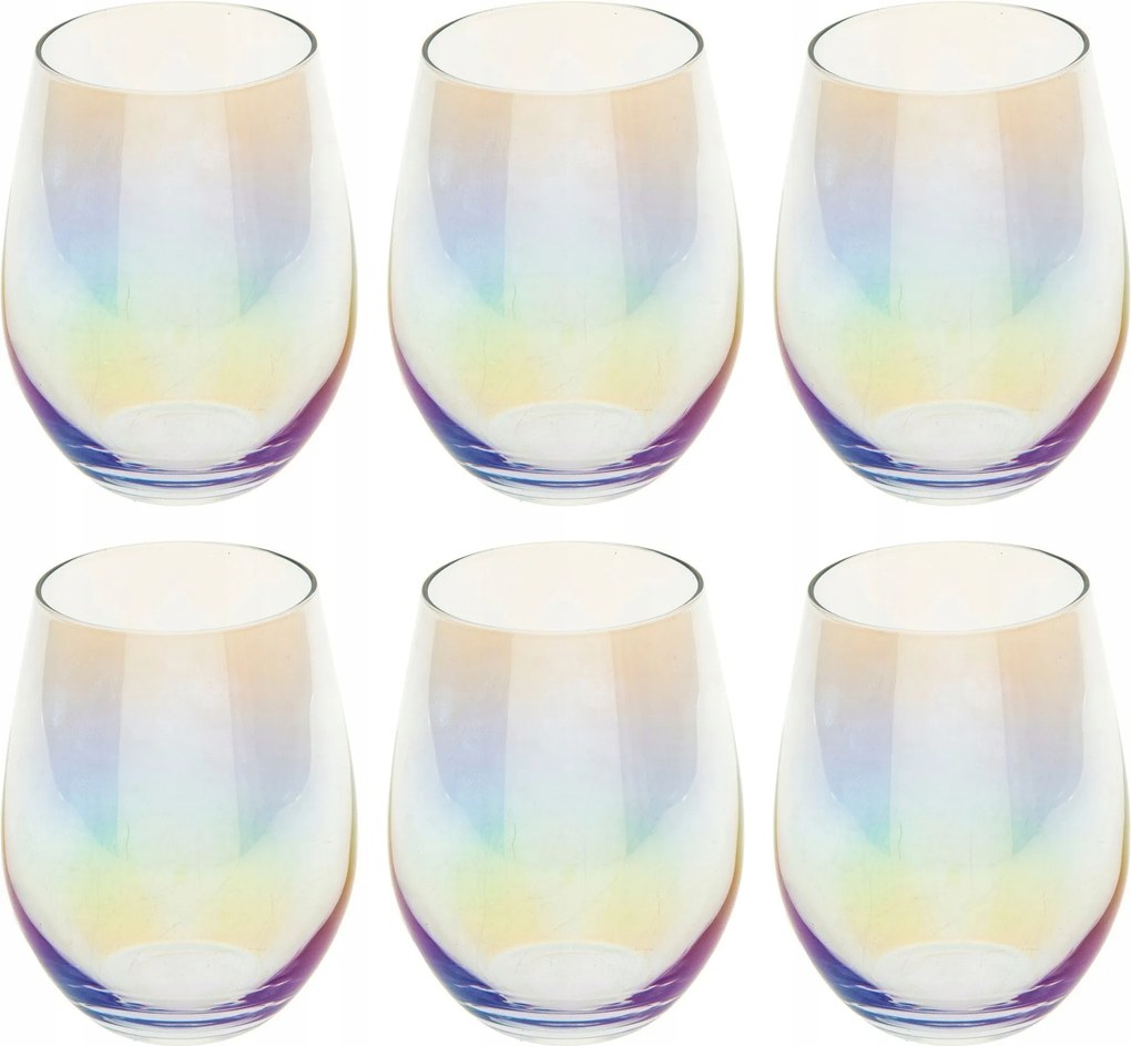 Italos Pohár Szett színes üveg 540ml x6