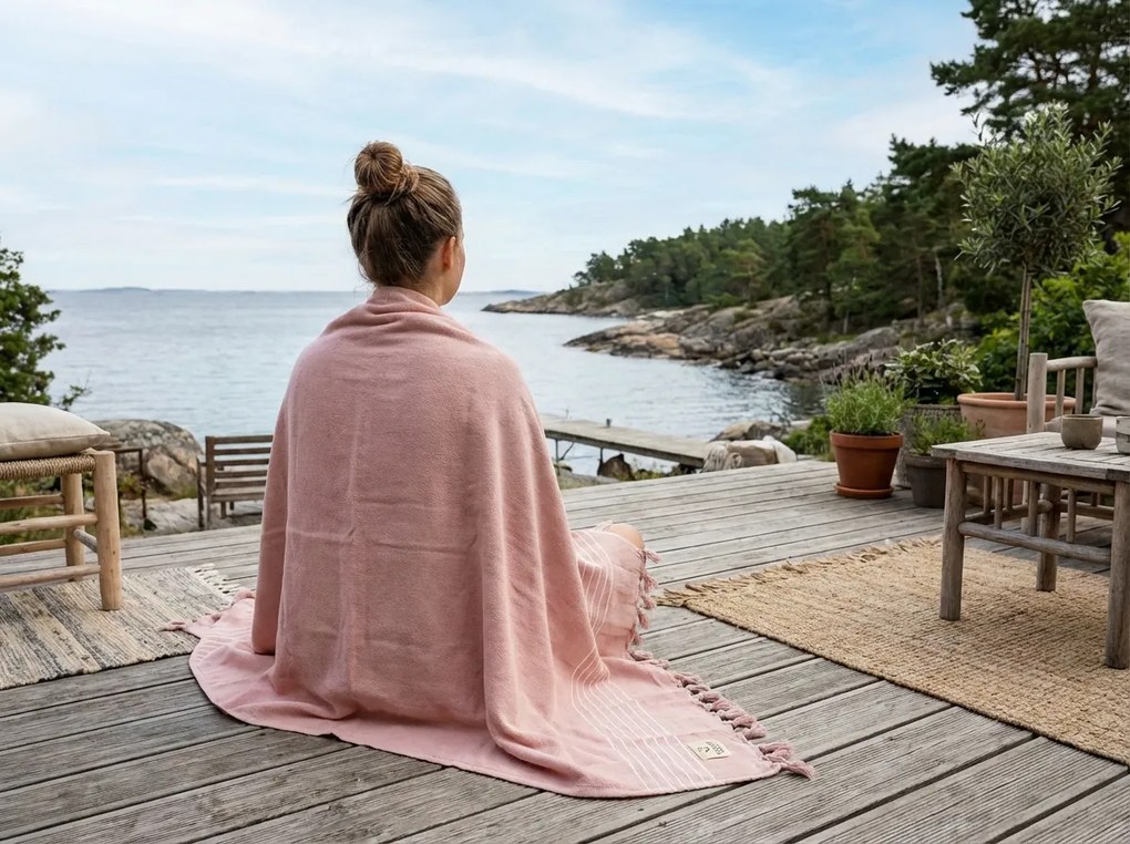Fürdőlepedő WALRA rózsaszín 90 x 180 cm, 100% pamut