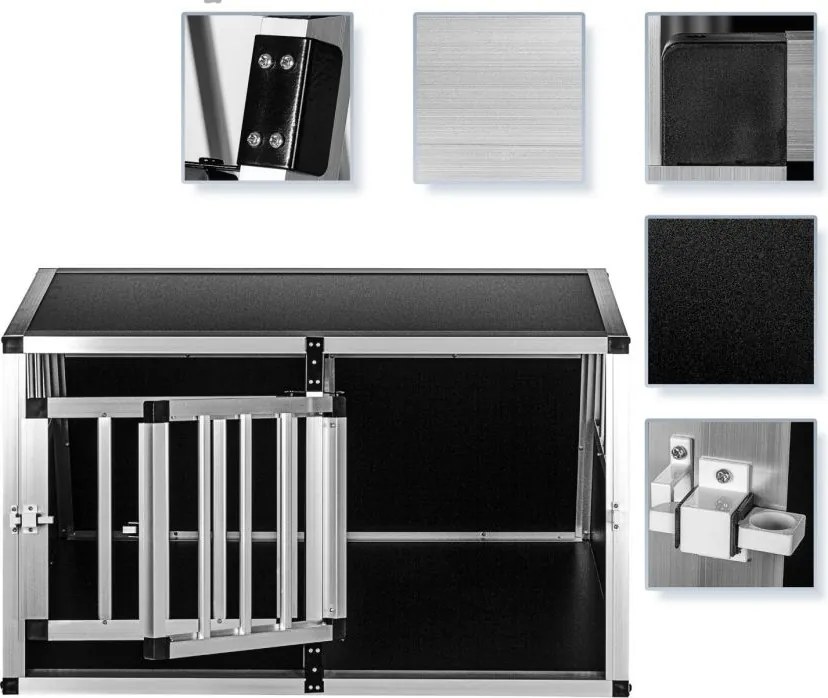 PETSTUFF® Kutyaszállító box 89 × 69 × 50 cm MDF ALU 75°