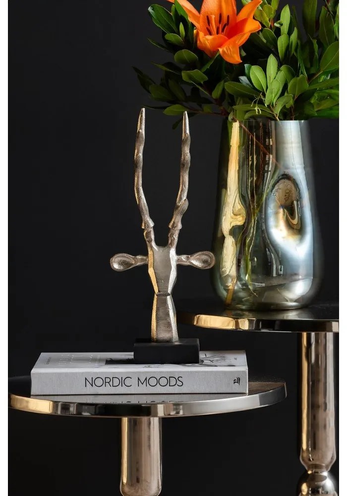 Fém szobor (magasság 34 cm) Reindeer Head – PT LIVING