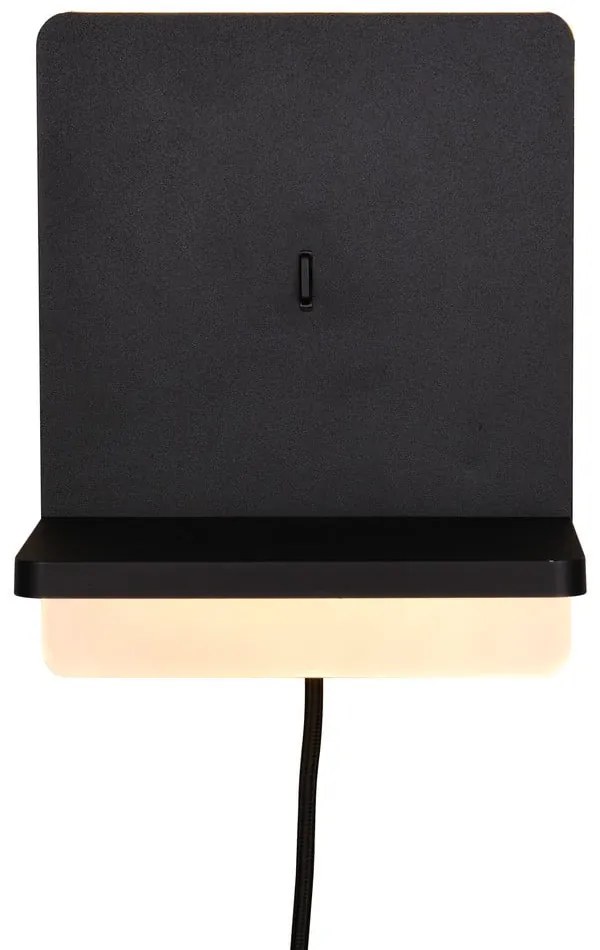 Matt fekete LED dimmelhető fali lámpa Fairfield – Trio