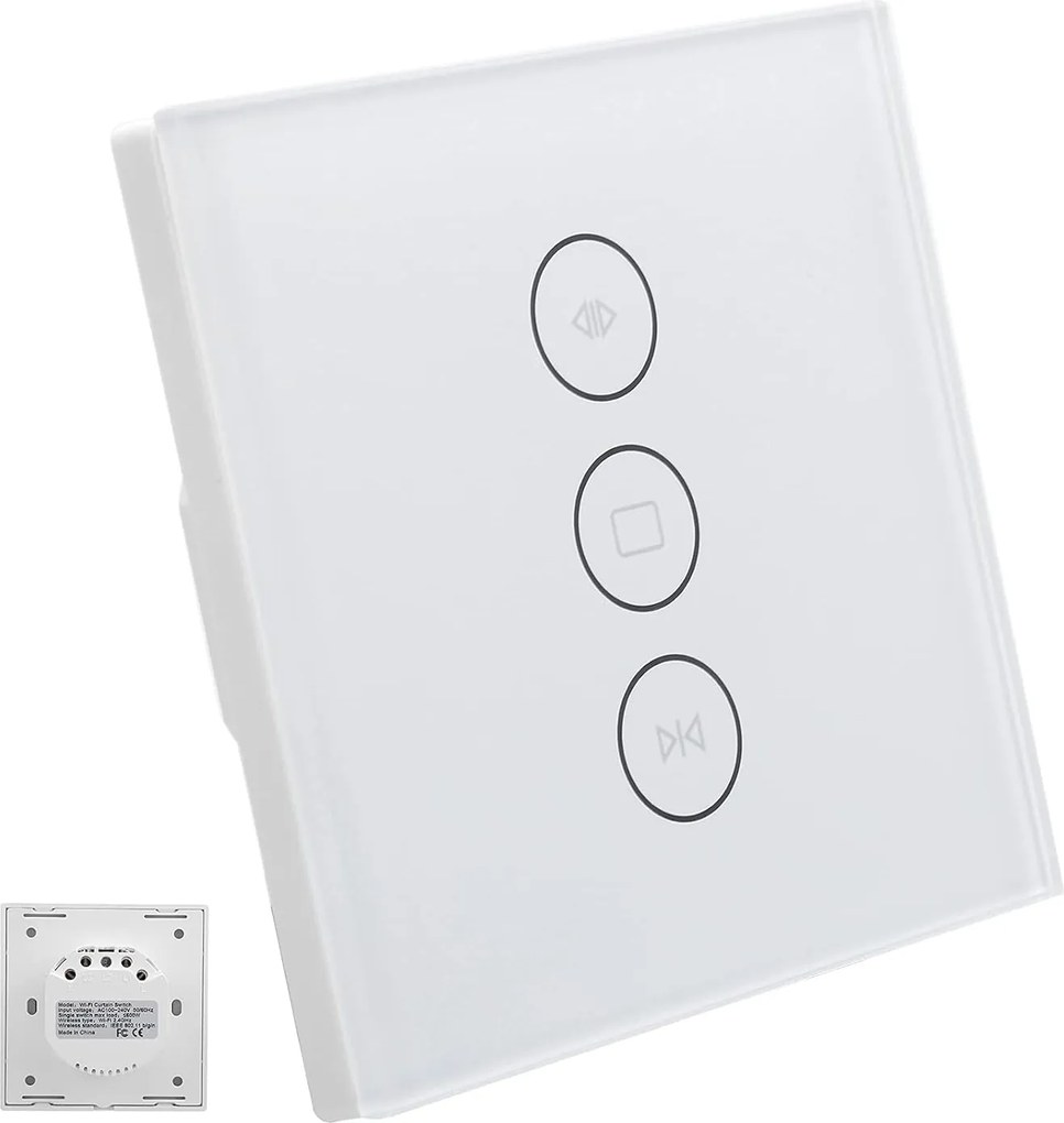 Kapcsoló WiFi Érintőképernyős Üveg Vezérlő Redőnyökhöz, Smart Life
