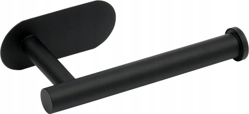 Wc-papír Tartó Acél Fekete Fürdőszobai Non-invazív