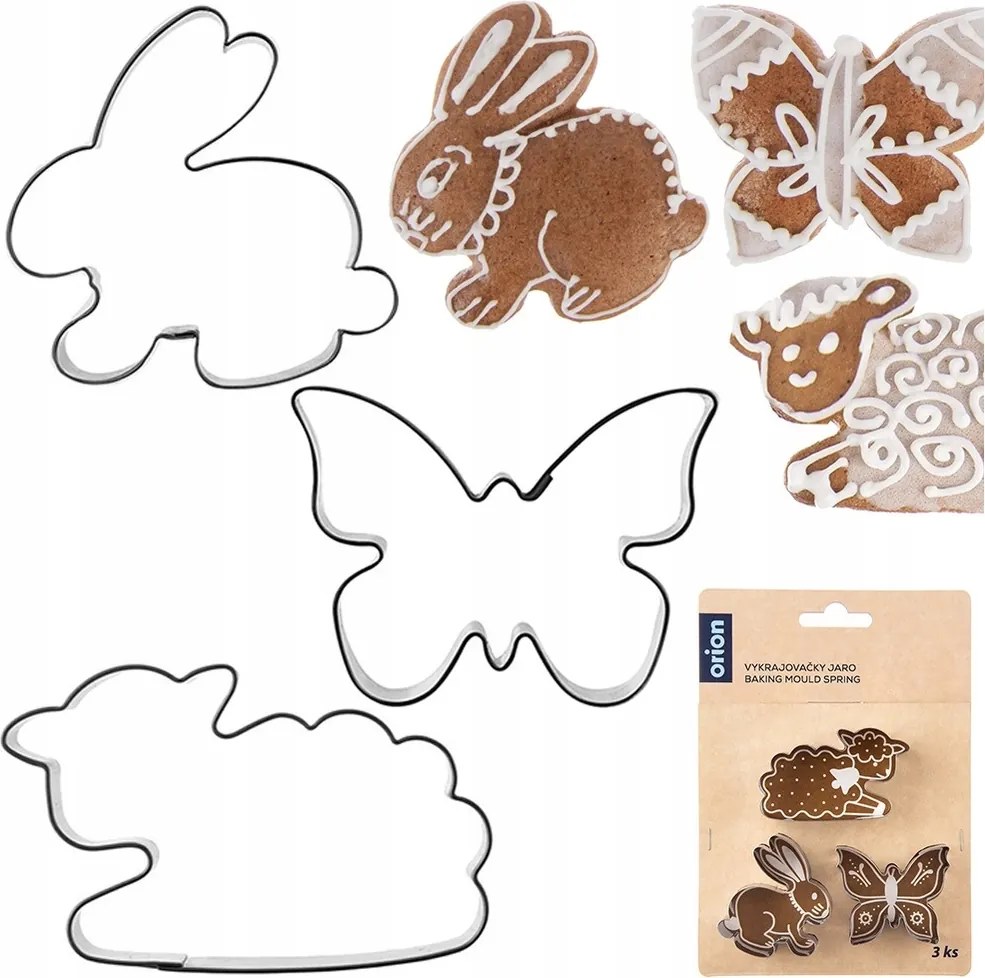 3x Karácsonyi Húsvéti keksz lyukasztó formák