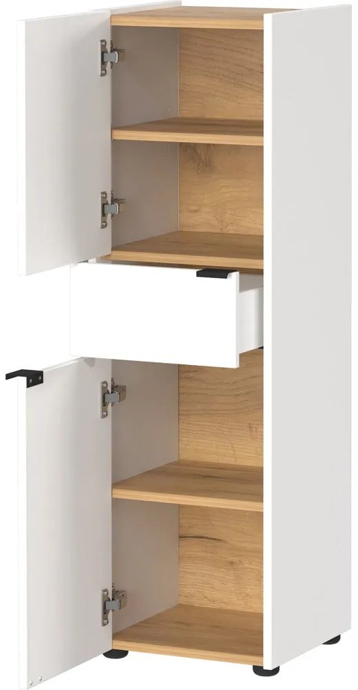 Fehér magas fürdőszoba szekrény 34x111 cm Forano – Germania