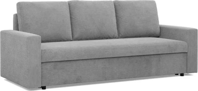 Zeus kanapéágy, kordbársony, hab töltet, egyenes kartámasz, szürke