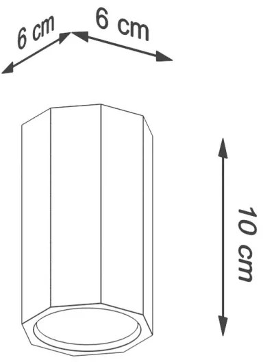 Sollux SL.1033 - Spotlámpa ZEKE 1xGU10/40W/230V 10 cm tölgy