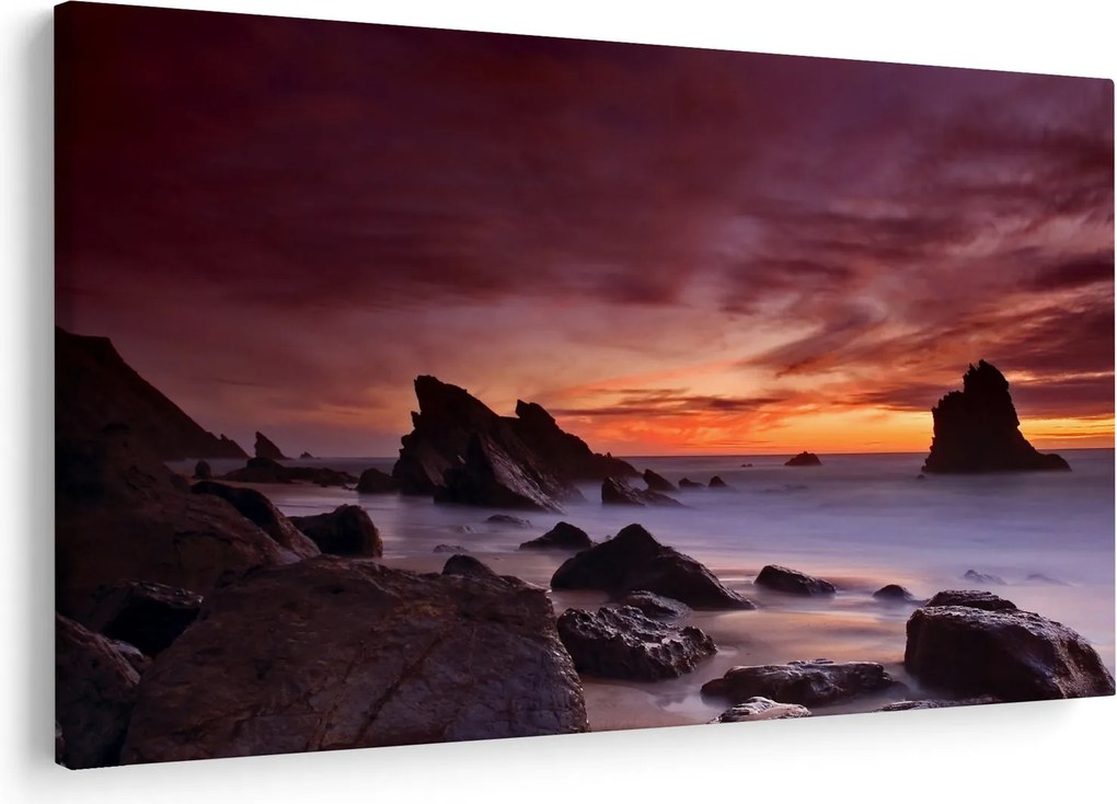 Naplemente a tengerparton képe (90x60 cm)