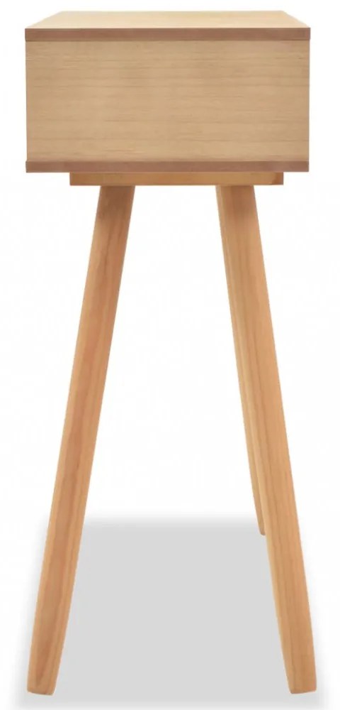 barna, tömör fenyőfa tálalóasztal 80 x 30 x 72 cm