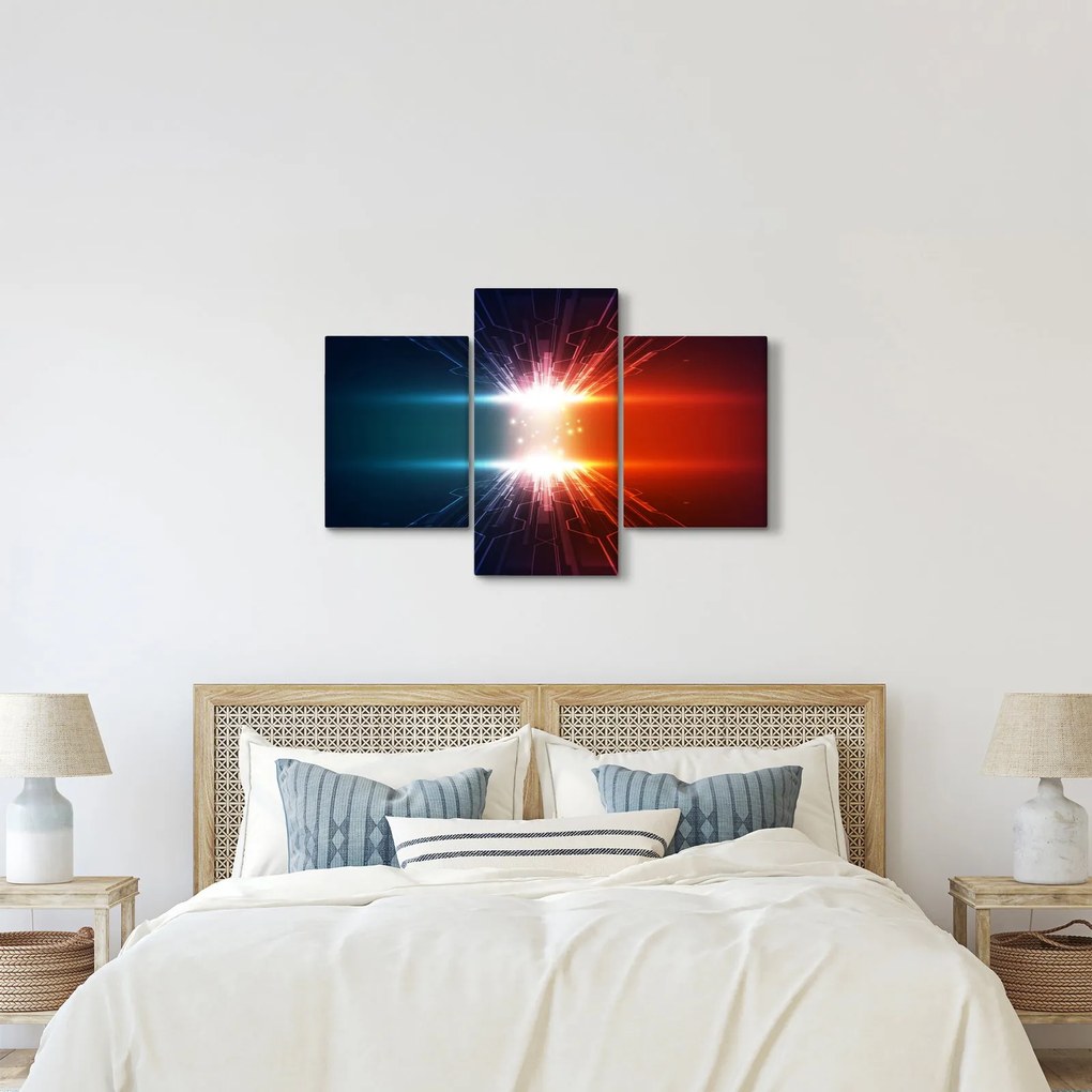 Absztrakt kép az aktív töltés (90x60 cm)