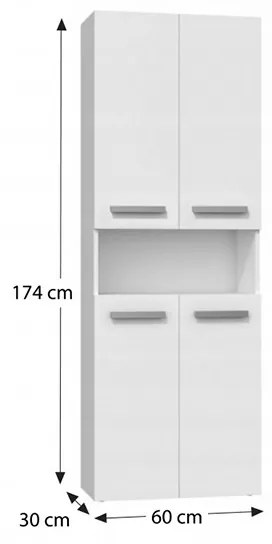 Adino Lungo fürdőszoba bútor szett Gilda II New alsószekrénnyel, mosdóval, Adino tükrös szekrénnyel