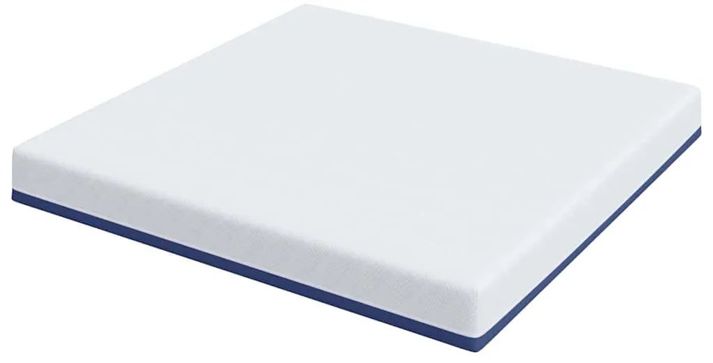 Matrac Fehér és kék 200 x 200 cm Gél Memóriahab