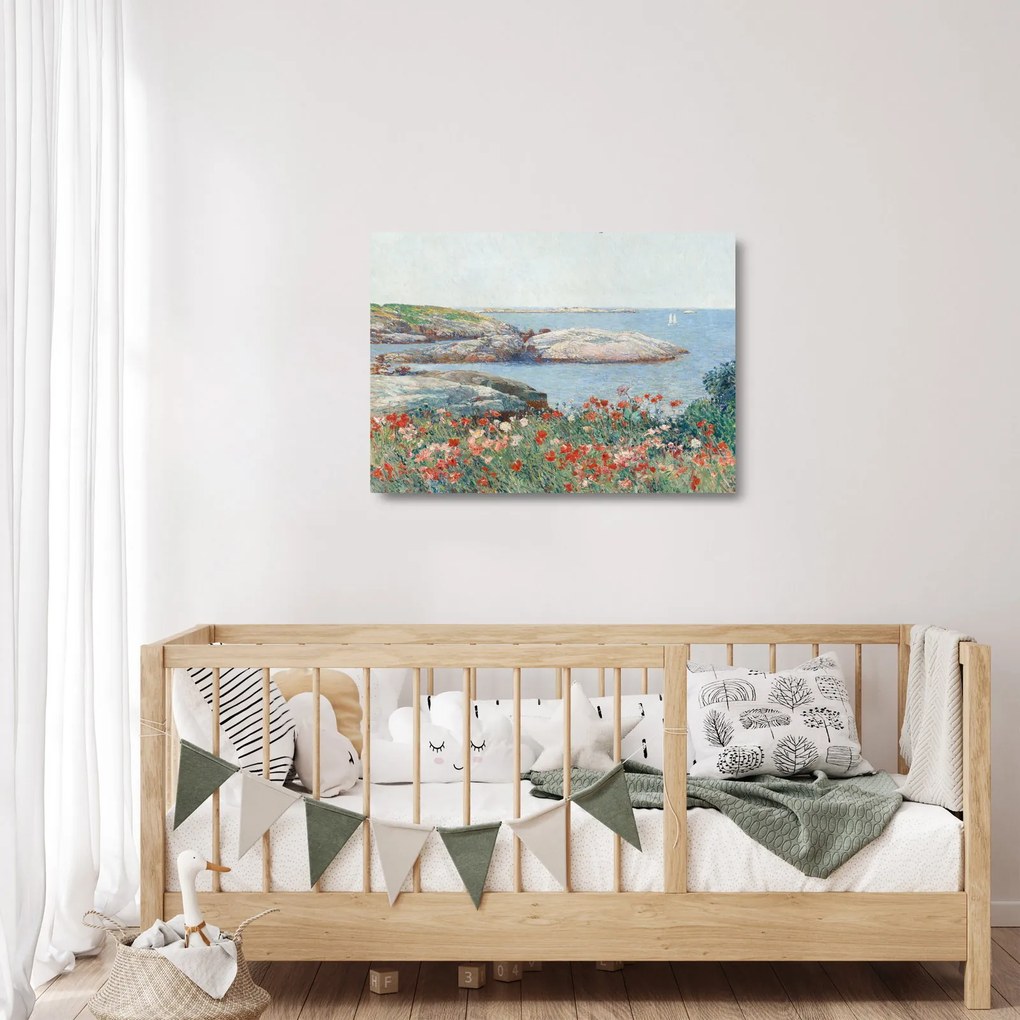 Üveg kép - Childe Hassam, Poppies, Isles of Shoals, reprodukciók (70x50 cm)