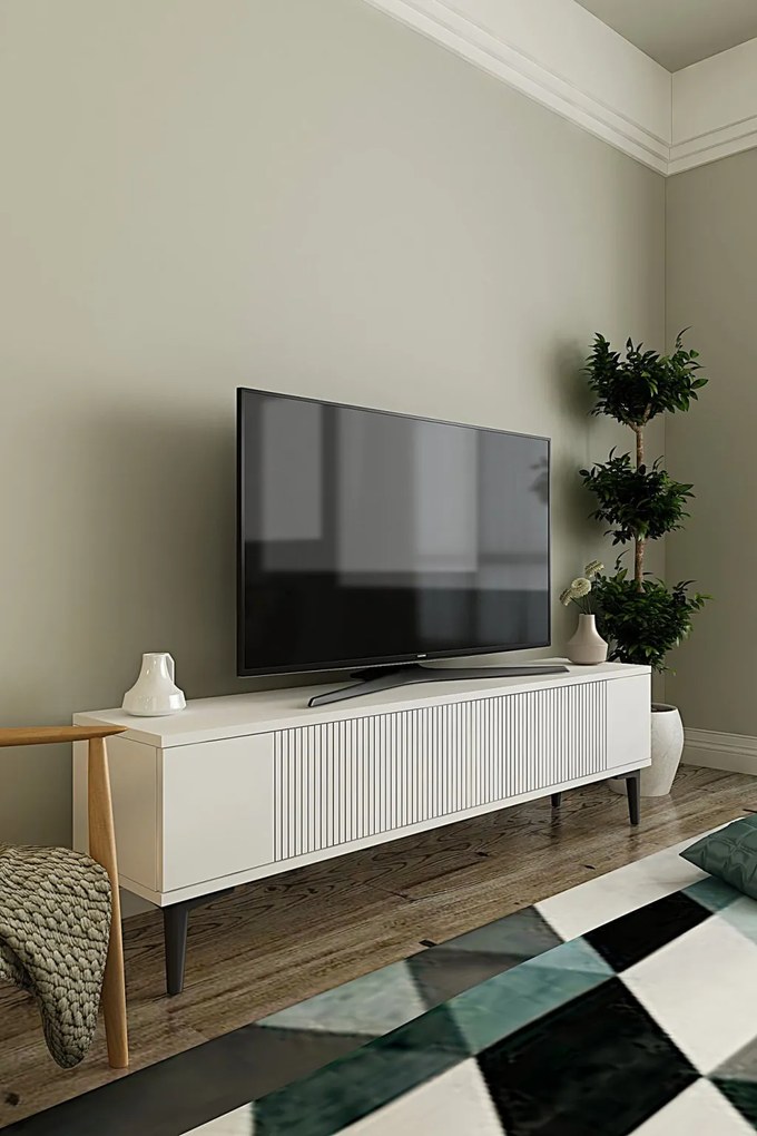 Corsa TV-állvány, fehér, 120 cm