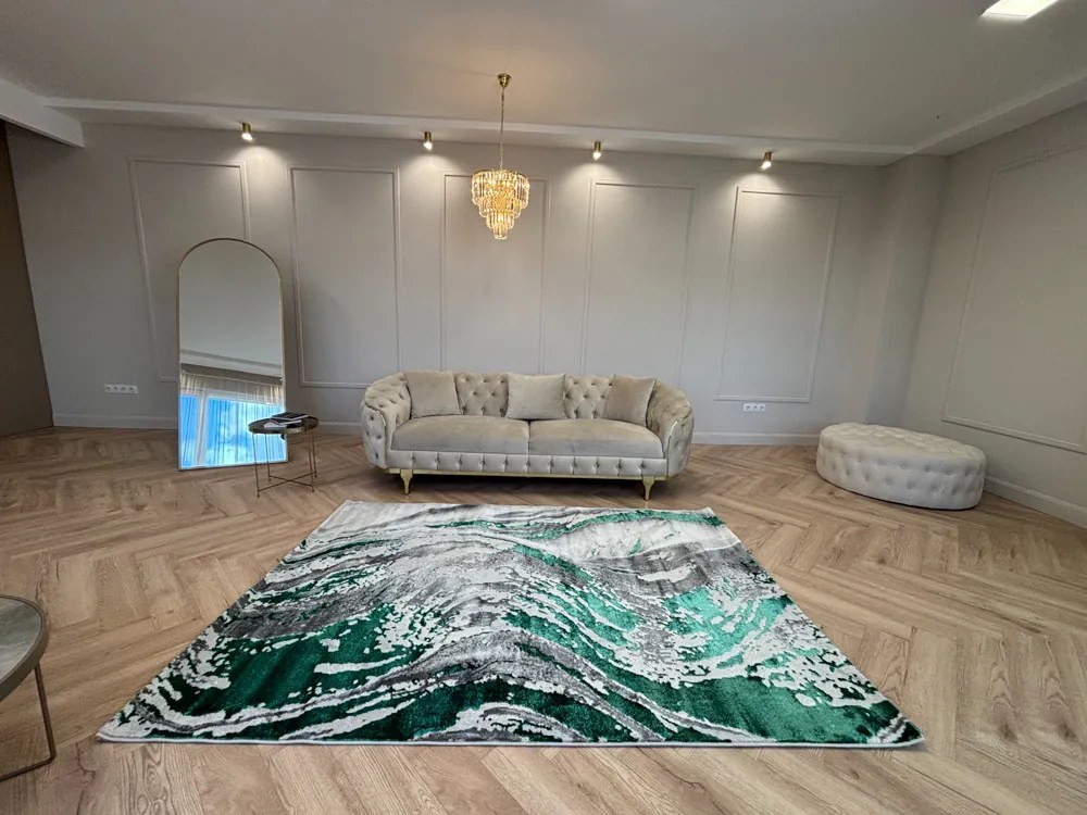 Sunset fehér-zöld design szőnyeg 80x250