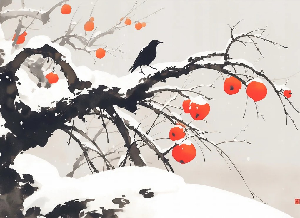 Poszter 55x40cm Keleti akvarell