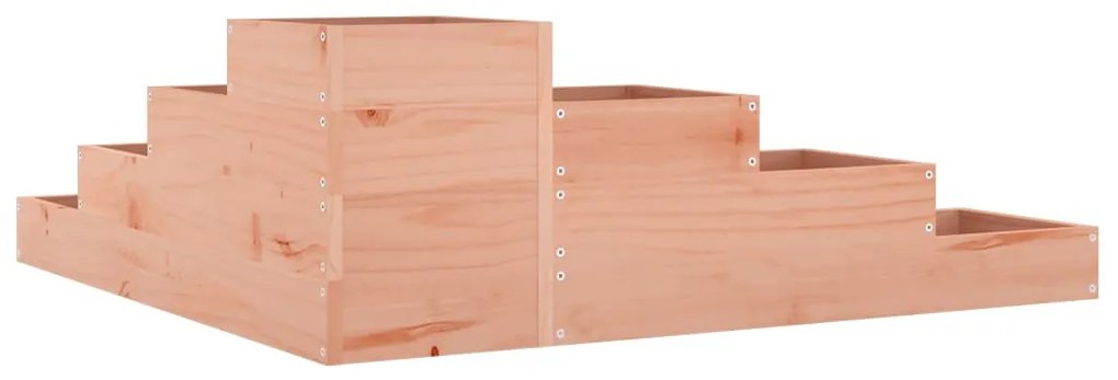 4-szintes kerti virágláda tömör Douglas fából, 106 x 104,5 x 36 cm