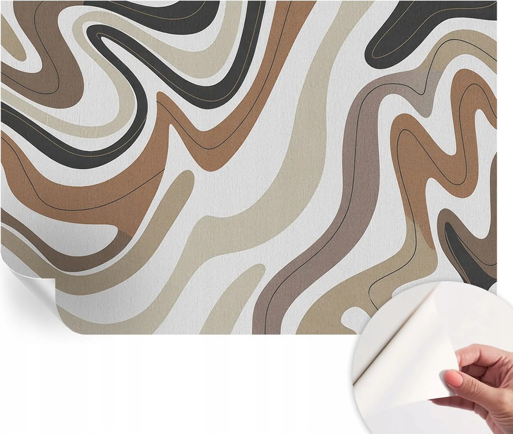 Mosható öntapadós fotótapéta étkezőbe Harmonikus hullámok 104x70 cm